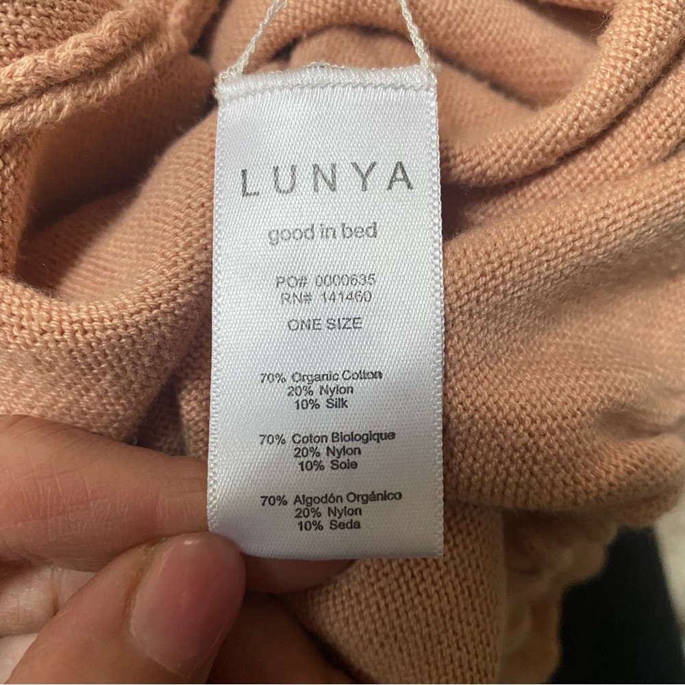 Lunya Wide Leg silk blend lounge pants good in bed Sweatpants tan XS - Picture 4 of 5
